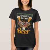 Billiards Legend Just Add Beer  Snooker Tシャツ (正面)
