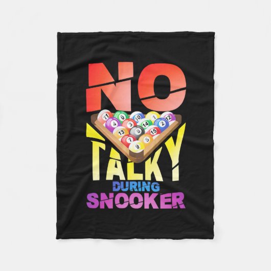 Billiards Player | No Talky During Snooker フリースブランケット (正面)