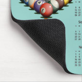 Billiards Pool 2026 Calendar Mousepad マウスパッド (コーナー)