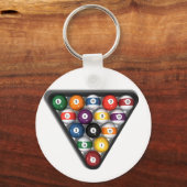Billiards / Pool Balls with Drop Shadow: キーホルダー (正面)