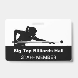 Billiards Pool Hall And Event Staff Member Budget バッジ