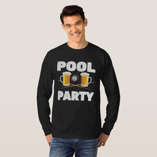 Billiards  Pool Party  Snooker Player  Beer  Bar P Tシャツ (正面フル)