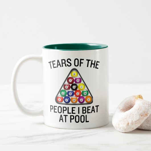 Billiards Pool Player Mug ツートーンマグカップ (ドーナツ)