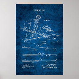 Billiards Poster Patent Art no. 7 Pool Room Decor ポスター