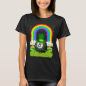 Billiards  Rainbow Leprechaun Billiards St Patrick Tシャツ (正面)