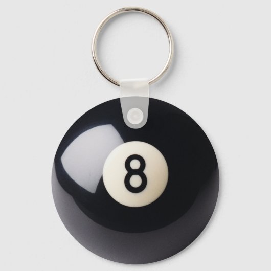 Billiards Snooker 8-Ball Keychain キーホルダー (正面)