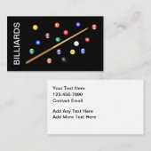 Billiards Snooker Pool Hall Business Cards 名刺 (正面/裏面)