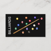 Billiards Snooker Pool Hall Business Cards 名刺 (正面)