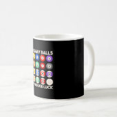 Billiards Snooker Rub My Balls For Good Luck コーヒーマグカップ (正面右)