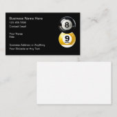 Billiards Snooker Theme Business Cards 名刺 (正面/裏面)