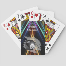 Billiards Sport ball and cue Personalize with Name トランプ