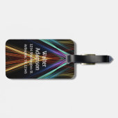 Billiards Sport ball and cue Personalize with Name ラゲッジタグ (裏面横)