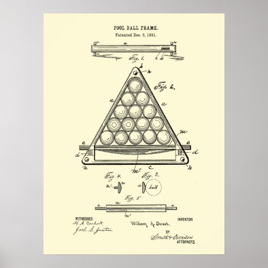 Billiards wall decor print #3 ポスター (正面)