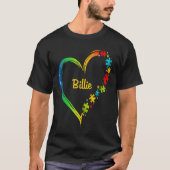 Billie autism awareness heart puzzle idea 2020 tシャツ (正面)