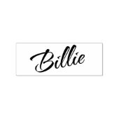 Billie name cursive装飾台本フォント ラバースタンプ (インプリント)