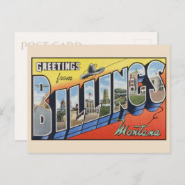 Billings Montanaポストカードからの挨拶 ポストカード