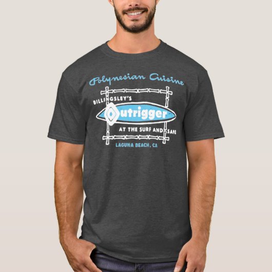 Billingsley's Outrigger - カリフォルニア州ラグナビーチ Tシャツ (正面)