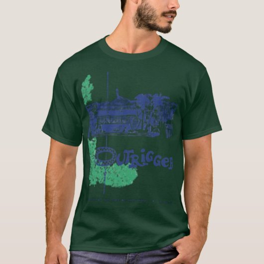 Billingsley's Outrigger v2 - ラグナビーチ, カリフォルニア Tシャツ (正面)