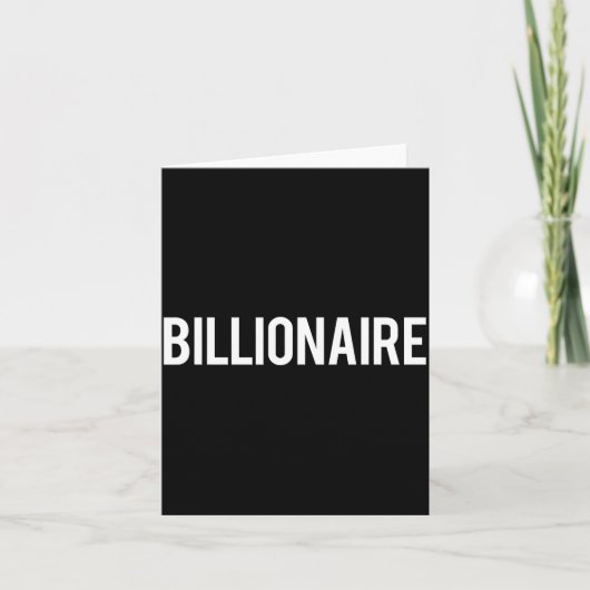 Billionaire - Cool New Money Club Ceo Funny Gift T カード (正面)