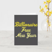 Billionaire , New Year, Hapness, Simple Joys  カード (黄色い花)