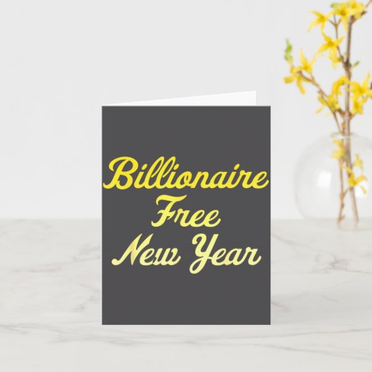 Billionaire , New Year, Hapness, Simple Joys  カード (黄色い花)