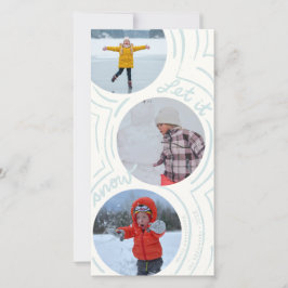 Billowy Snow- Tall Holiday Photo Card