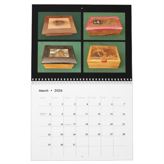 BILL'S FINE WOODWORKING CALENDAR カレンダー (3月 2026)