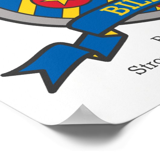 Billy boys name meaning heraldry shield letter B ポスター (角)