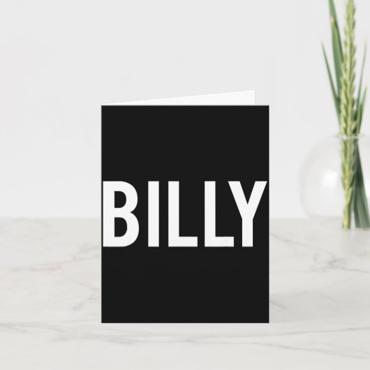 Billy - Cool New Funny Name Fan Gift Tee  カード (正面)