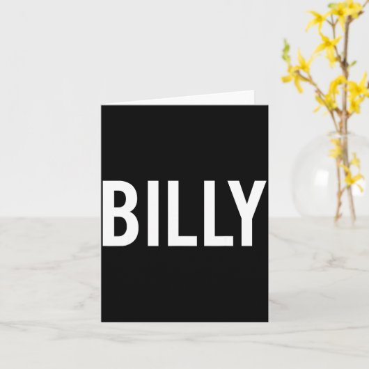 Billy - Cool New Funny Name Fan Gift Tee  カード (黄色い花)