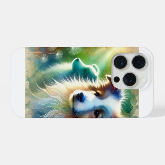 Billy dog 240624AREF116 - Watercolor iPhoneケース (裏面横)