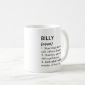 Billy name, Editable name, Custom name コーヒーマグカップ (正面右)