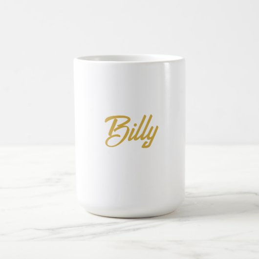Billy Name typography オリジナルギフト  コーヒーマグカップ (中央)