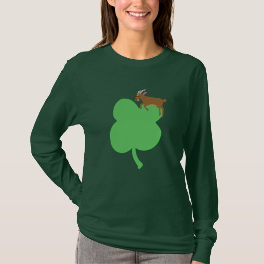 Billy Swags St. Patricks Day Goat Themed Long  Tシャツ (正面)