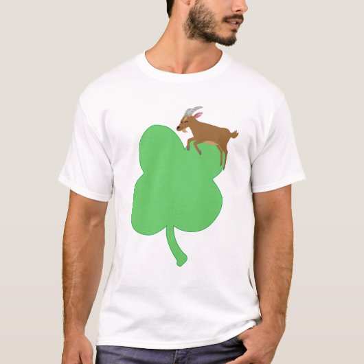 Billy Swags White St Patricks Goat Themed T-shirt Tシャツ (正面)
