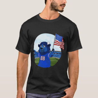Billy the Buffalo Holding American Flag Sticker Tシャツ