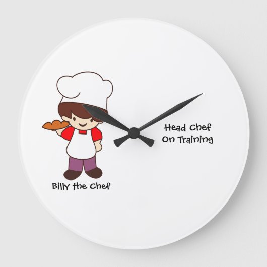 Billy the Chef Masterchef Print  ラージ壁時計 (正面)