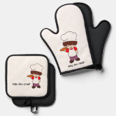 Billy the Chef Masterchef Print  鍋つかみ&鍋敷きセット (正面/裏面)