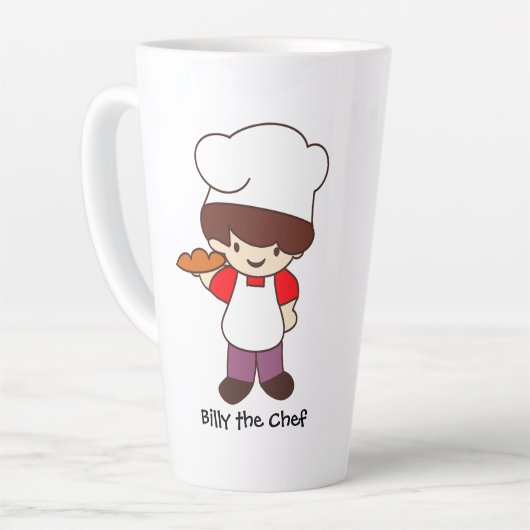 Billy the Chef Masterchef Print Latte Mug カフェラテマグ (左アングル)