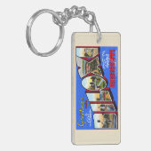 Biloxiミシシッピーヴィンテージ大文字葉書 キーホルダー (正面左)