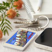 Biloxiミシシッピーヴィンテージ大文字葉書 キーホルダー (正面右)