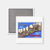 Biloxiミシシッピーヴィンテージ大文字葉書 マグネット (正面/裏面)