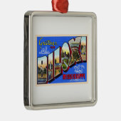 Biloxiミシシッピーヴィンテージ大文字葉書 メタルオーナメント (右)
