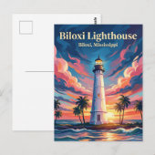 Biloxi Lighthouse Mississippi ポストカード (正面/裏面)