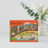 Biloxi Miss Greetings Vintage Postcard ポストカード (スタンド正面)