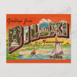 Biloxi Miss Greetings Vintage Postcard ポストカード