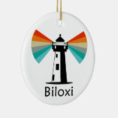 Biloxi Mississippi Lighthouse Rainbow セラミックオーナメント (右)