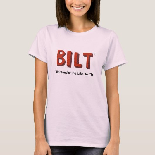 BILTのバーテンダーの女性のTシャツ Tシャツ (正面)