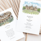 Biltmore Estate Asheville Watercolor Wedding 招待状