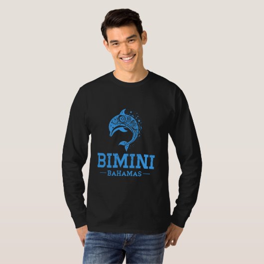 Bimini Bahamas Dolphin Beach Bimini Vacation Tシャツ (正面フル)